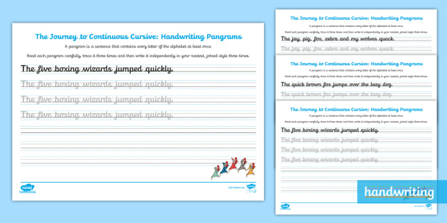 Cursive Handwriting Worksheets | Handwriting Sentences
