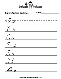 cursive writing sheets