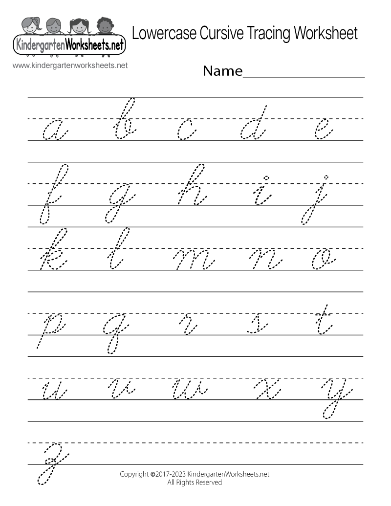 Cursive Writing Practice Sheets (PDF) - ReadingVine