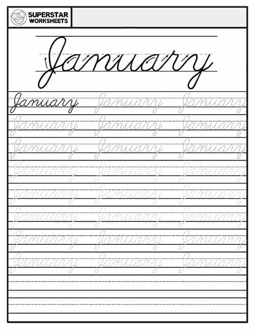 Cursive Writing Practice Worksheet