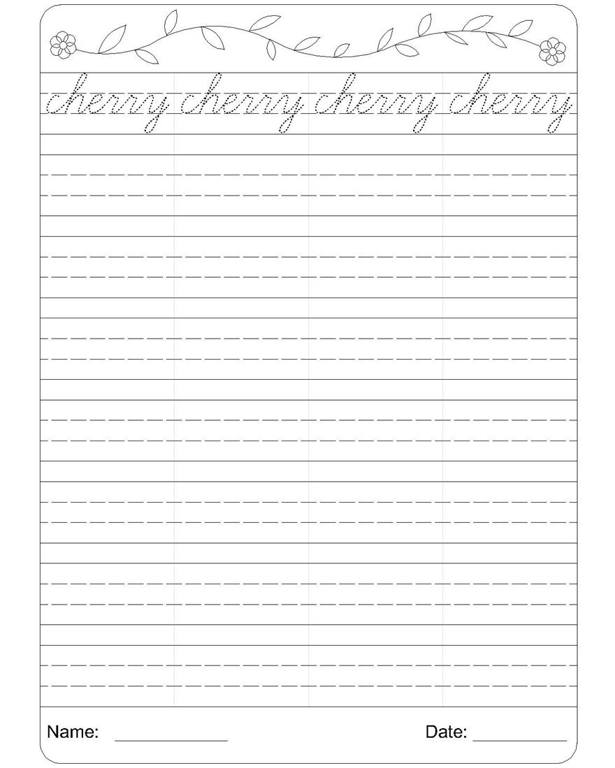 Free Printable Cursive Writing Worksheet 3 - kiddoworksheets ...