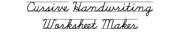 cursive writing worksheet generator