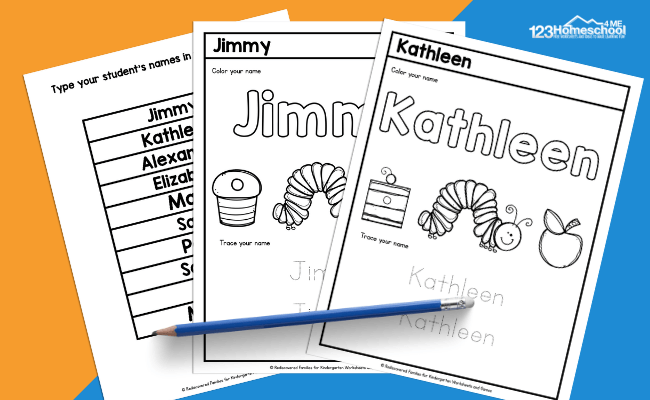 custom name tracing preschool worksheet