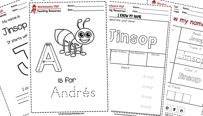 custom name tracing printable