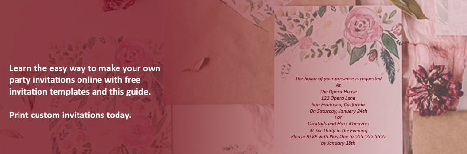 How to make your own party invitations online
