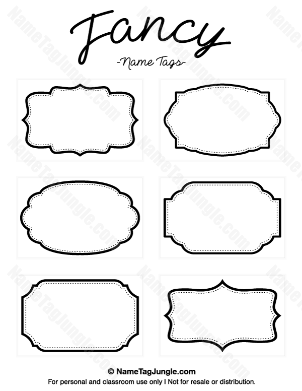 custom printable name tags