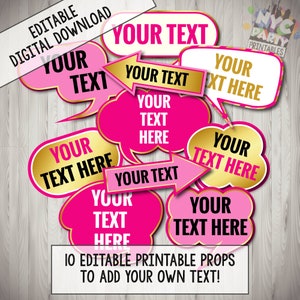 custom printable photo booth props
