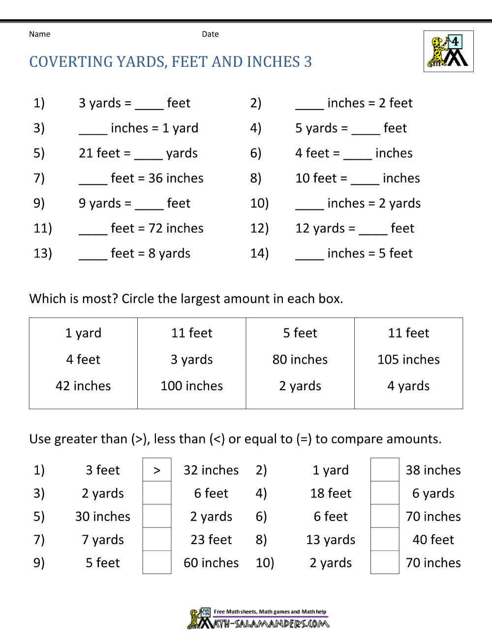 Converting Customary Units