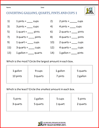 customary units of weight worksheet