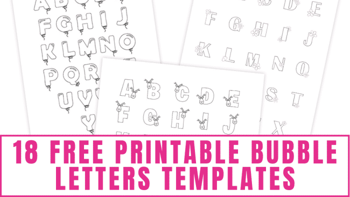18 Free Printable Bubble Letters Templates - Freebie Finding Mom