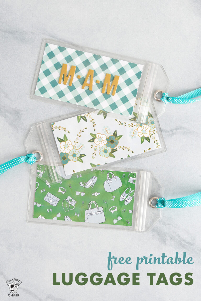 Free Printable Luggage Tags - The Polka Dot Chair
