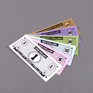 Wide Custom Play Money 4.25 X 1.75