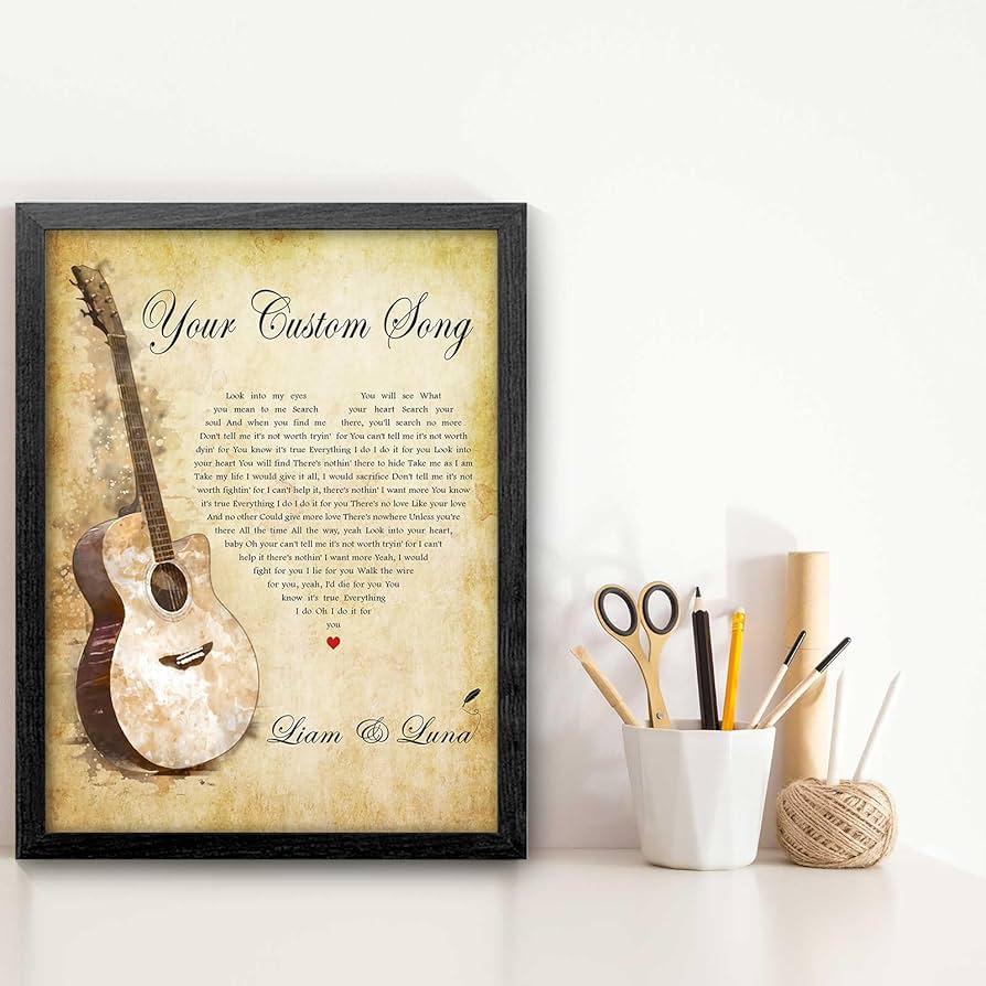 Amazon.com: Custom Song Lyrics Canvas Prints Wall Art ...
