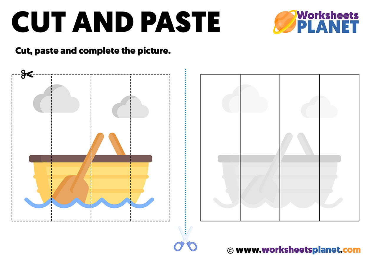 cut and glue worksheet for kindergarten
