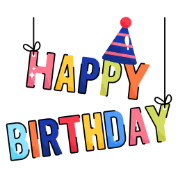 Happy birthday Stickers - Free birthday and party Stickers