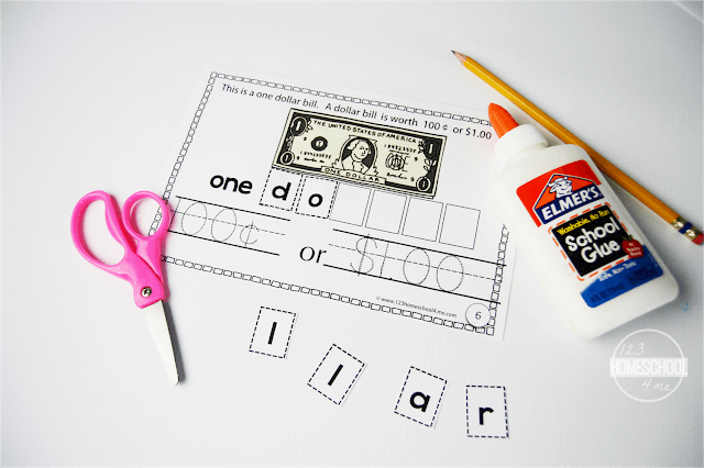 FREE Cut and Paste Money Worksheets