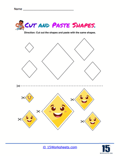 Cut and Paste Shapes Worksheets - 15 Worksheets Library