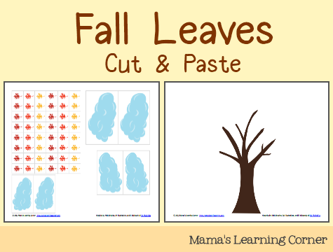 Cut &  Paste: Fall Leaves - Mamas Learning Corner
