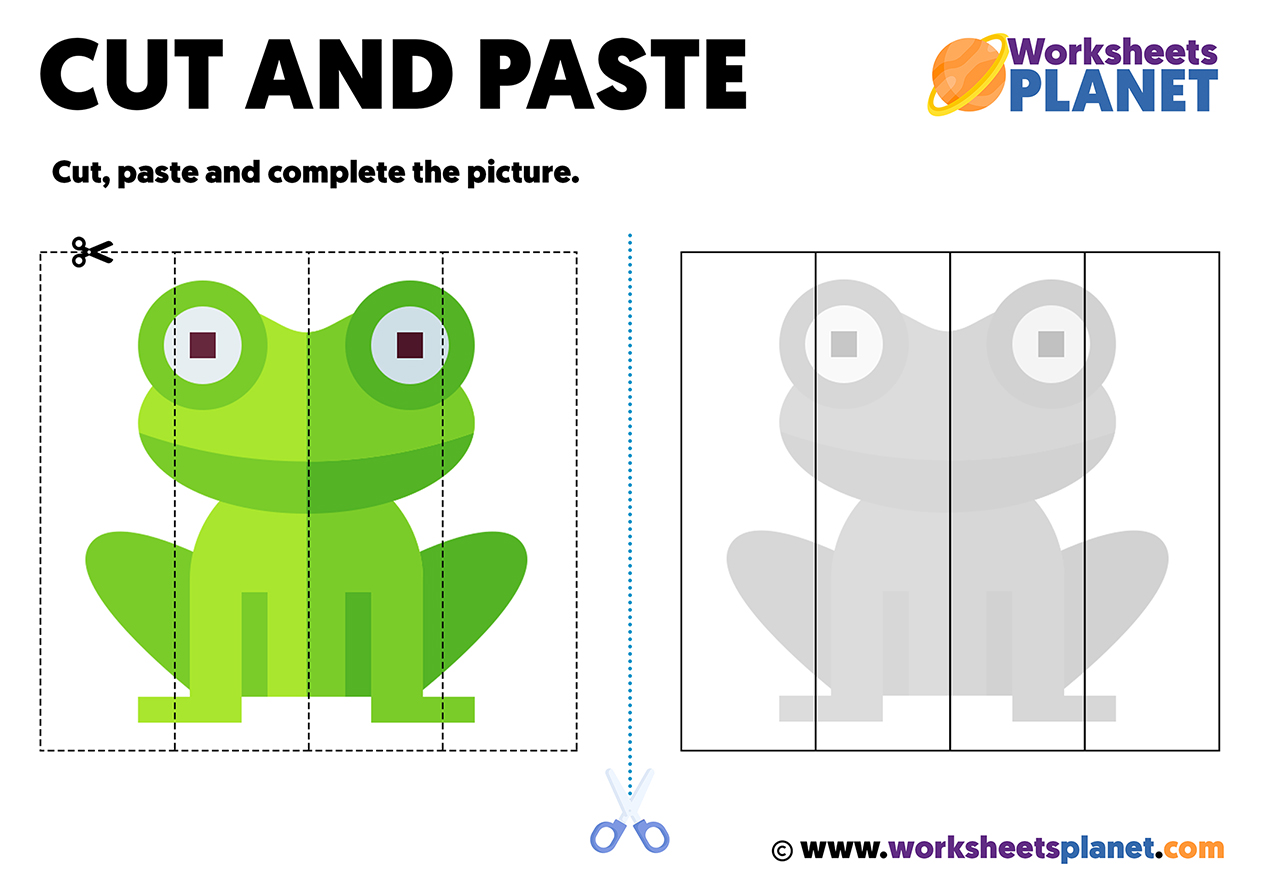 cut and paste worksheet kindergarten