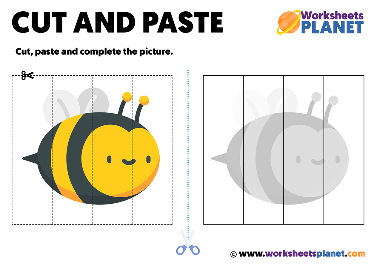 cut and paste worksheet kindergarten