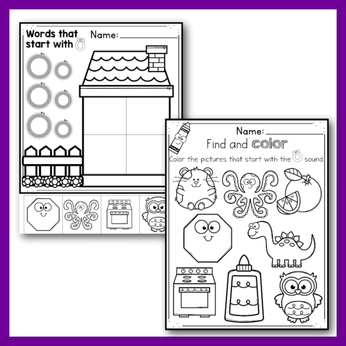 Free Printable Letter O Alphabet Worksheets for Kids
