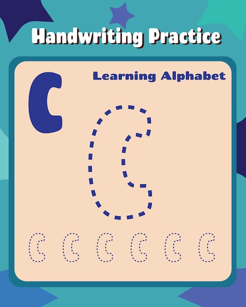 Premium Vector | Letter C cute children colorful ABC alphabet ...