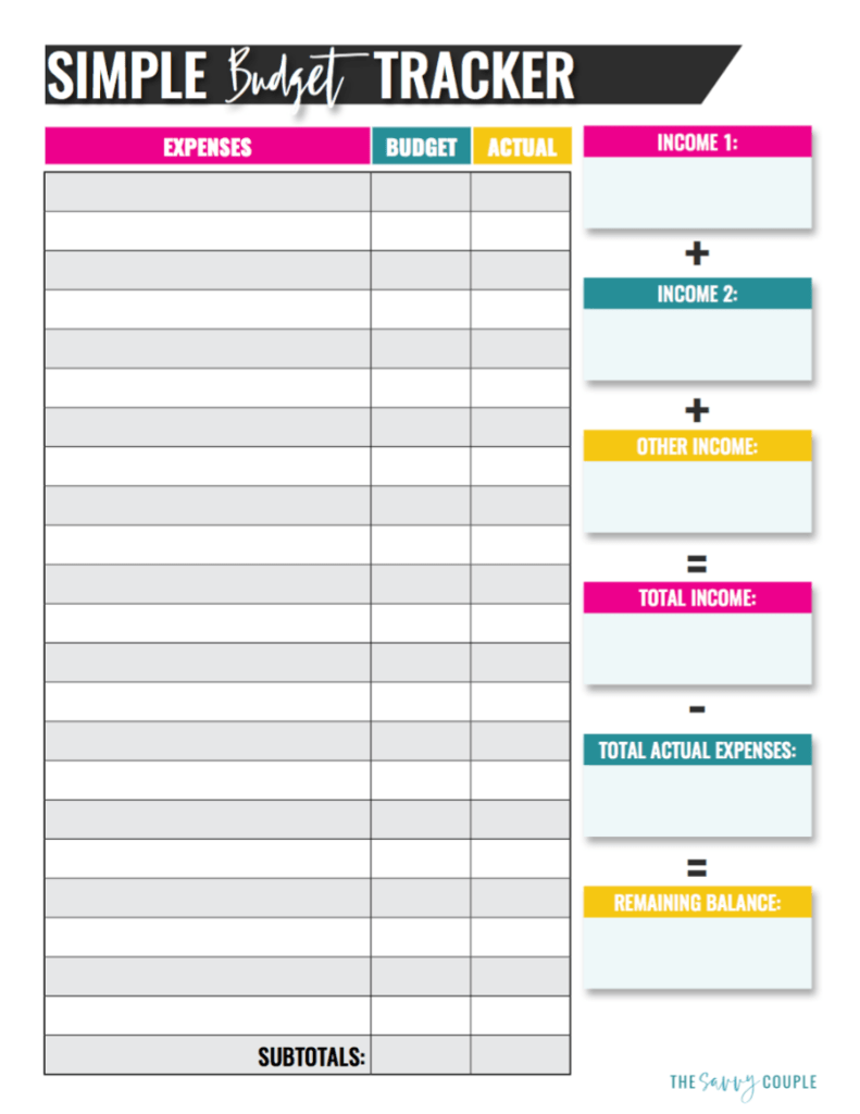 13 Gorgeous Free Printable Budget Templates to Rock Your Family ...