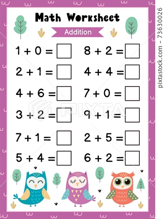 cute for kindergarten addition worksheet