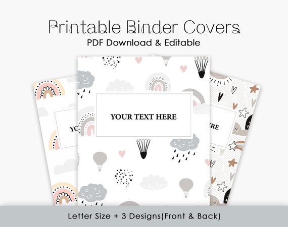 Printable Cute Binder Cover Template Happy Planner   Canada