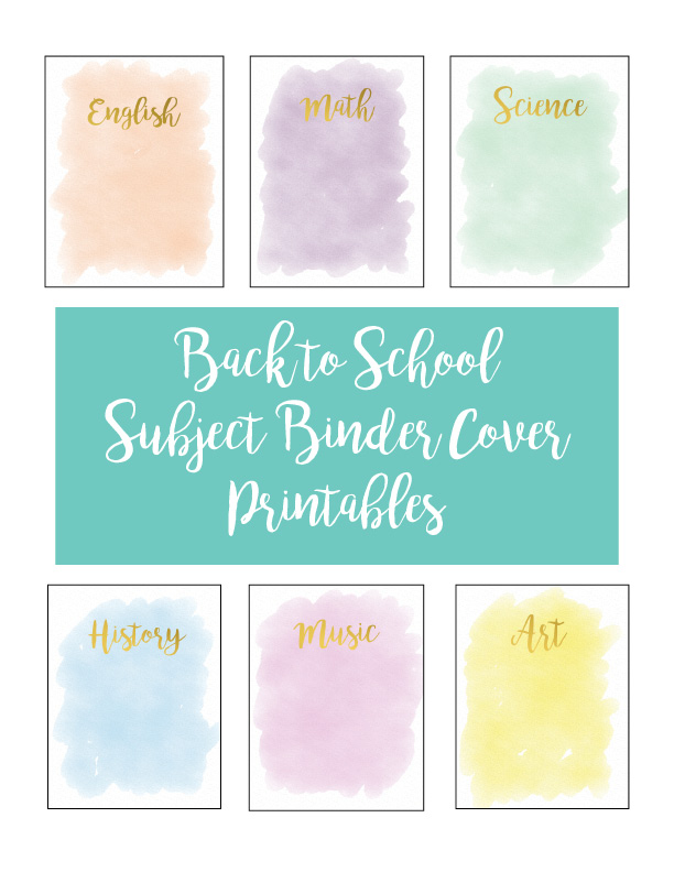 cute printable binder covers