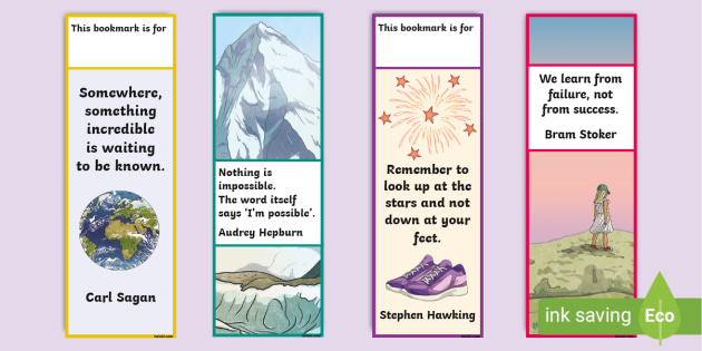 FREE! - Inspirational Printable Bookmarks | Resources | Twinkl