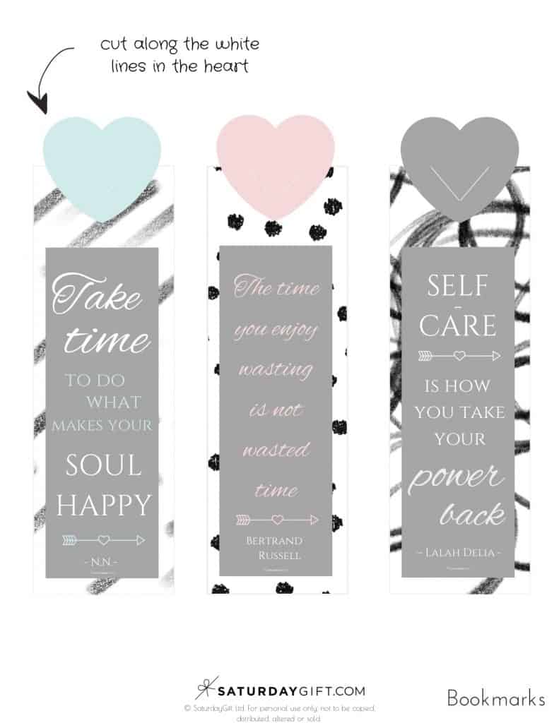 cute printable bookmarks with quotes