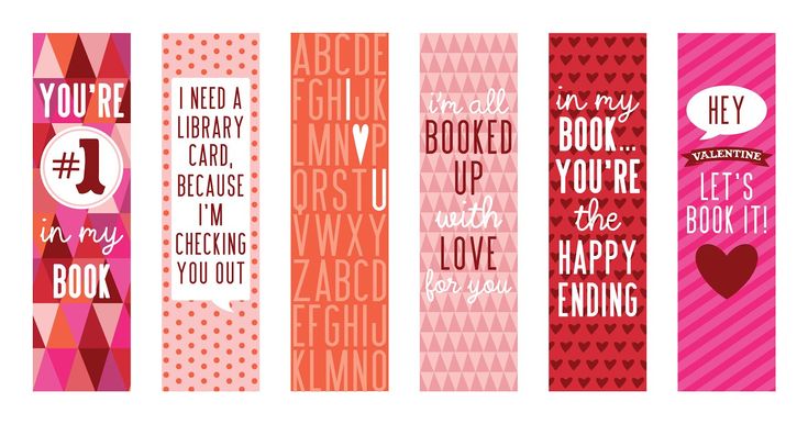 Printable Bookmarks With Quotes | Valentines bookmarks, Bookmarks ...