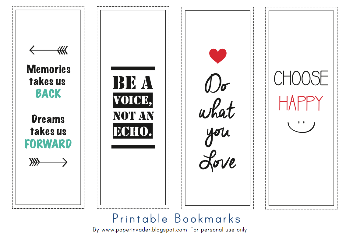Free Printable Bookmarks - Quotes