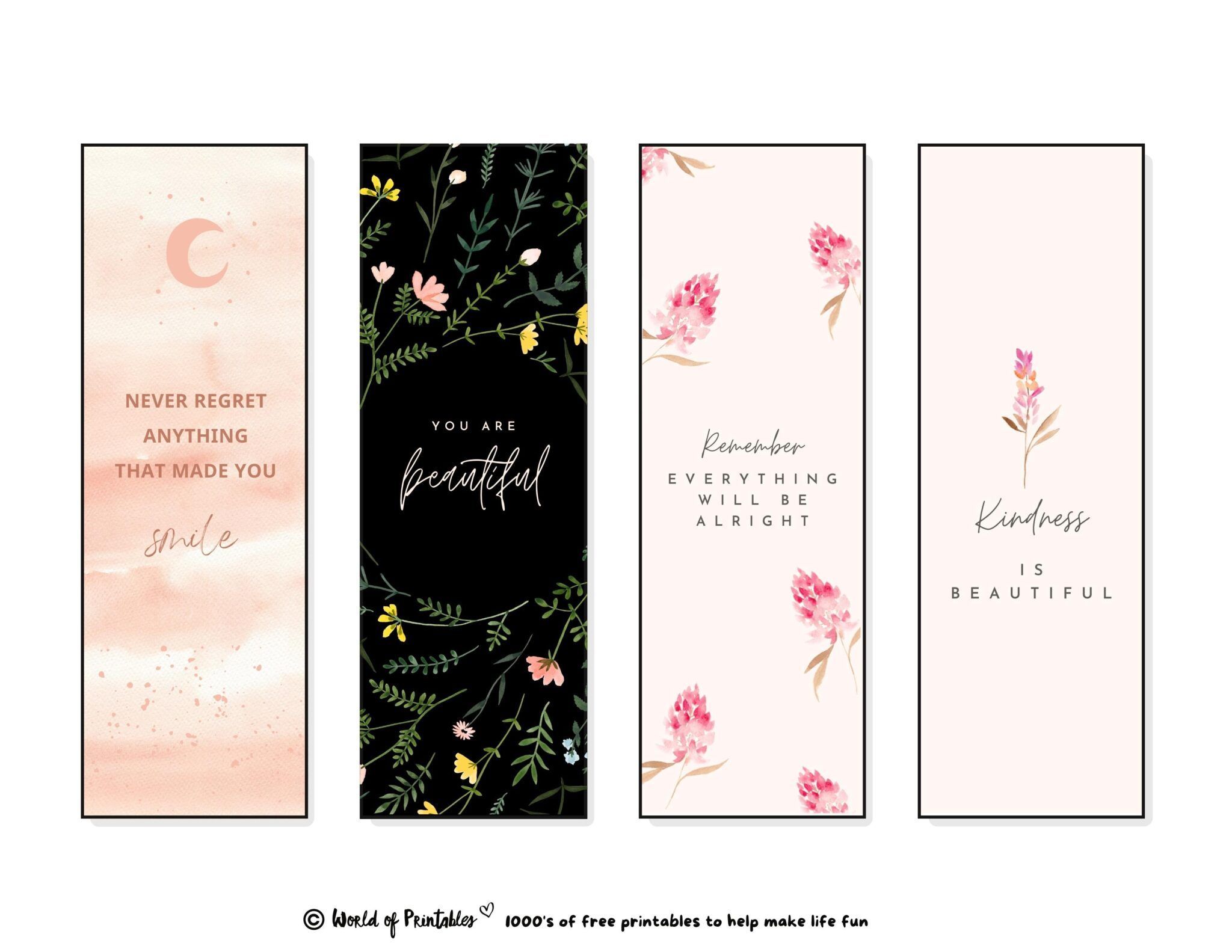 cute printable bookmarks with quotes