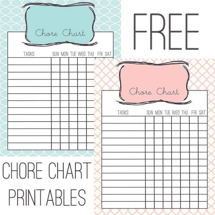 Chore Chart Free Printable on Sarah Halsteads Blog