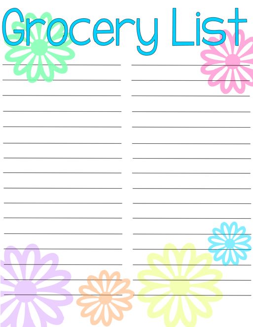Grocery List {Free Printable} | Grocery list printable, Printable ...