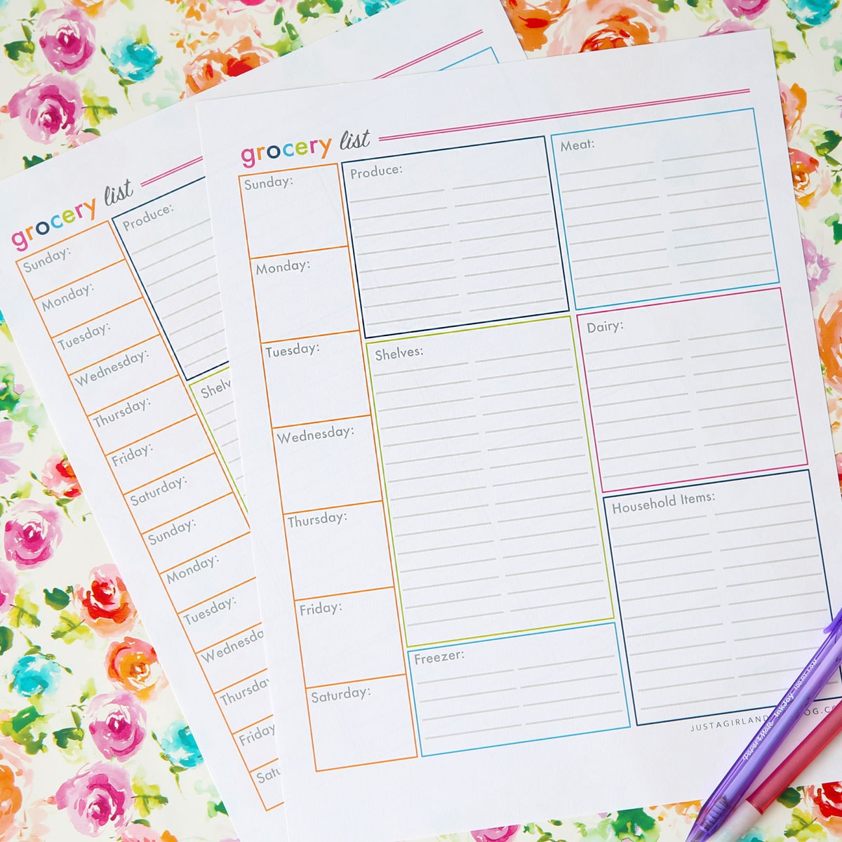 Free Printable Grocery List and Meal Planner | Abby Lawson