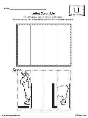 Letter L Scramble Worksheet | MyTeachingStation.com