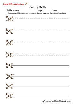 cutting lines worksheet