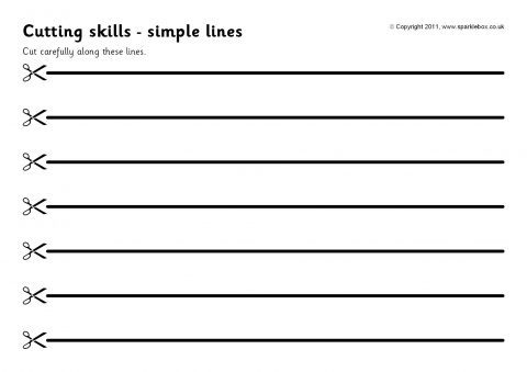 cutting lines worksheet