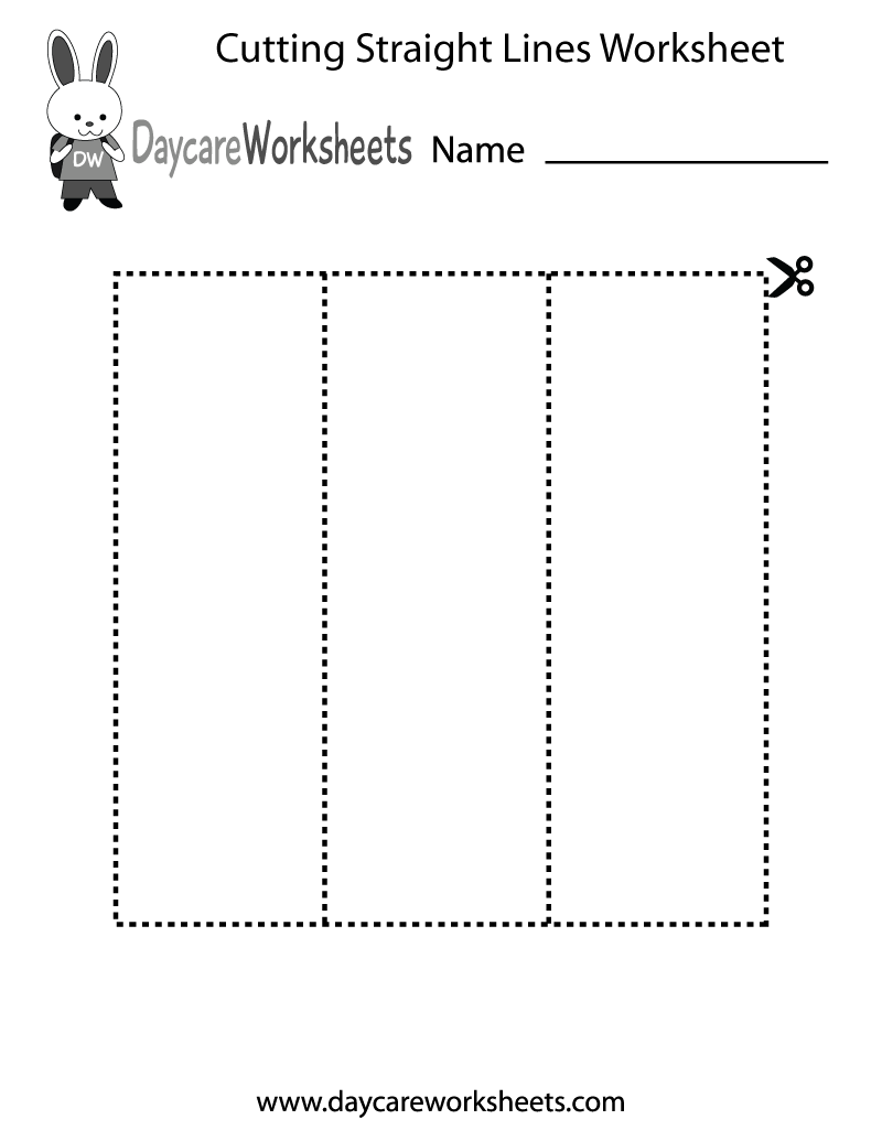 cutting lines worksheet