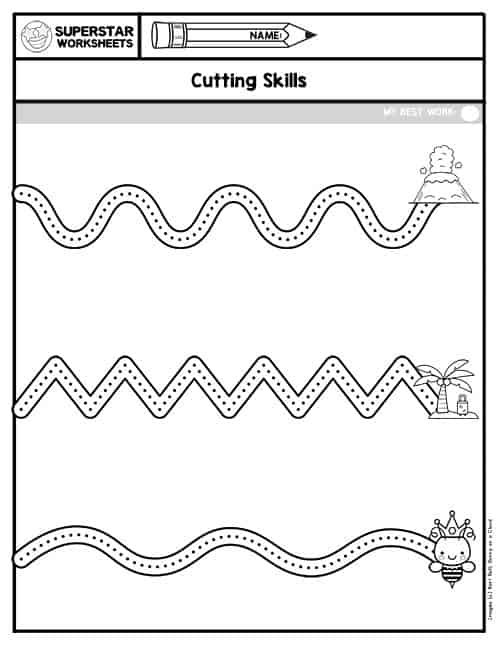 Cutting Practice Worksheets -Worksheets Library