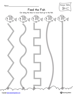 FREE* Feed the Fish Scissor Practice | MyTeachingStation.com