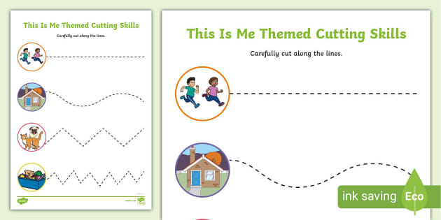 cutting worksheet for fine motor skills