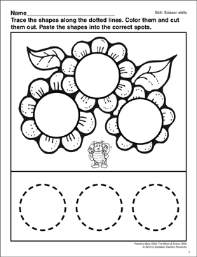 Cutting and Pasting Circles: Preschool Basic Skills (Scissor ...