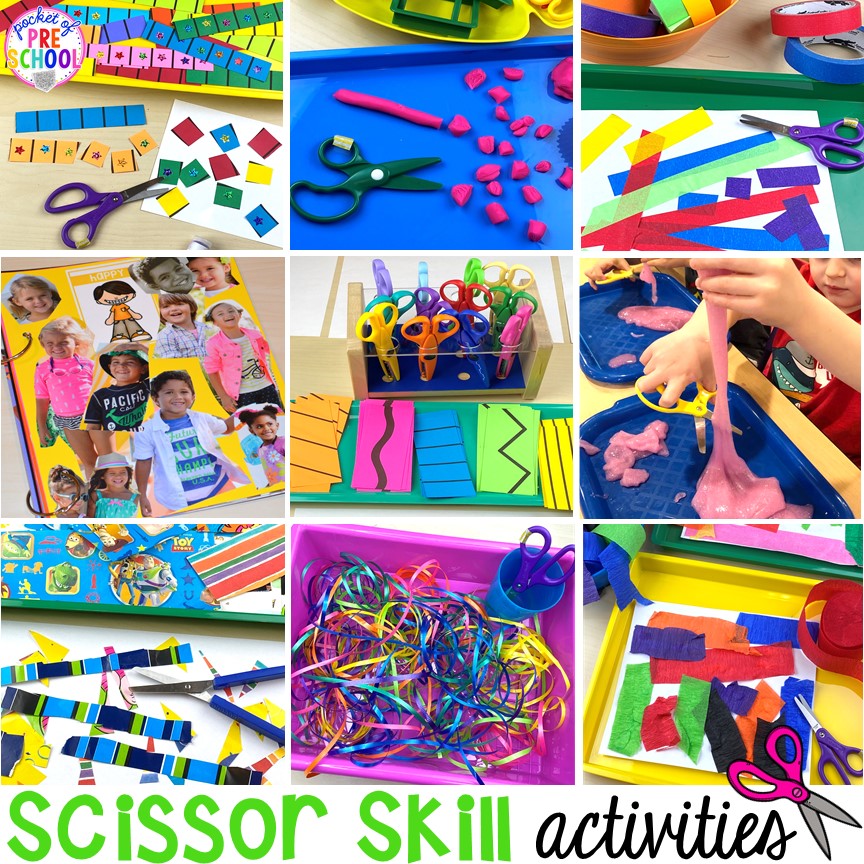 Scissor Skills Activities &  FREE Cutting Printables - Pocket of ...
