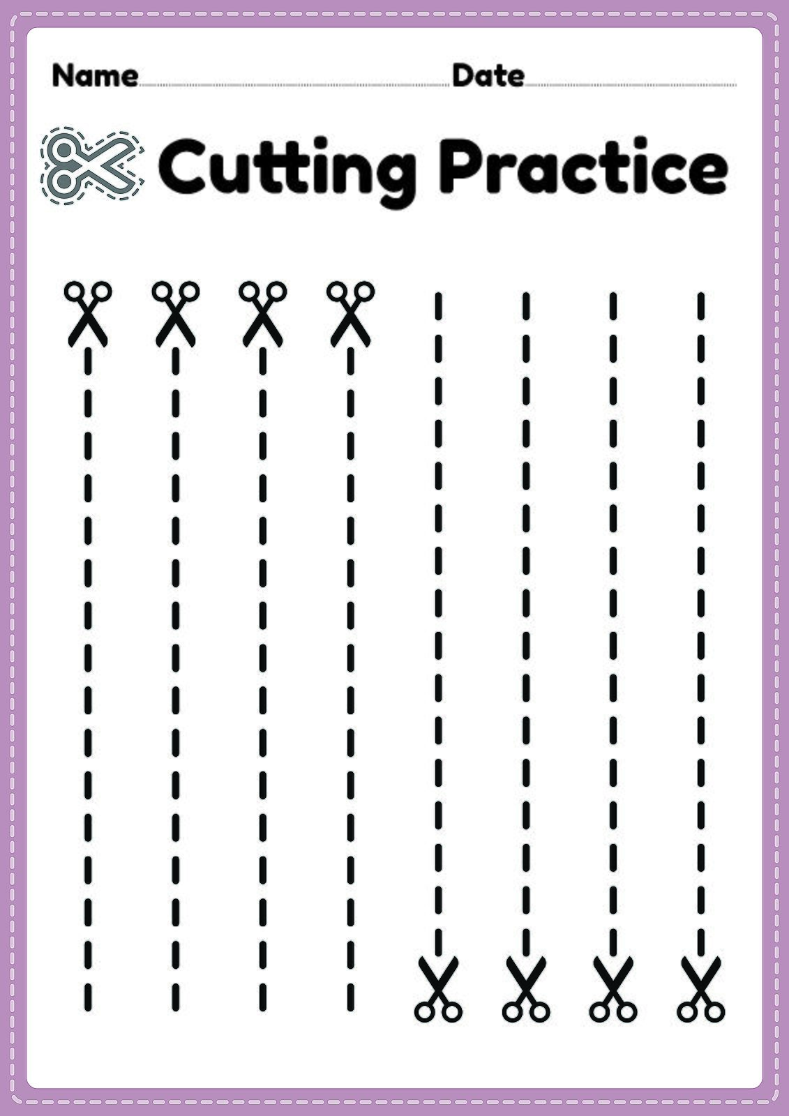 Cutting Practice Worksheets for Kids: Free Printable Activity ...