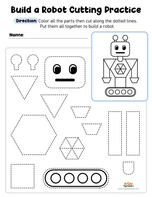 cutting worksheet for toddlers