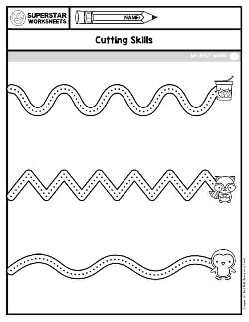 Cutting Practice Worksheets -Worksheets Library